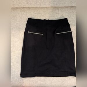 Lululemon Athletica Black Pencil Skirt with Zipper Accents